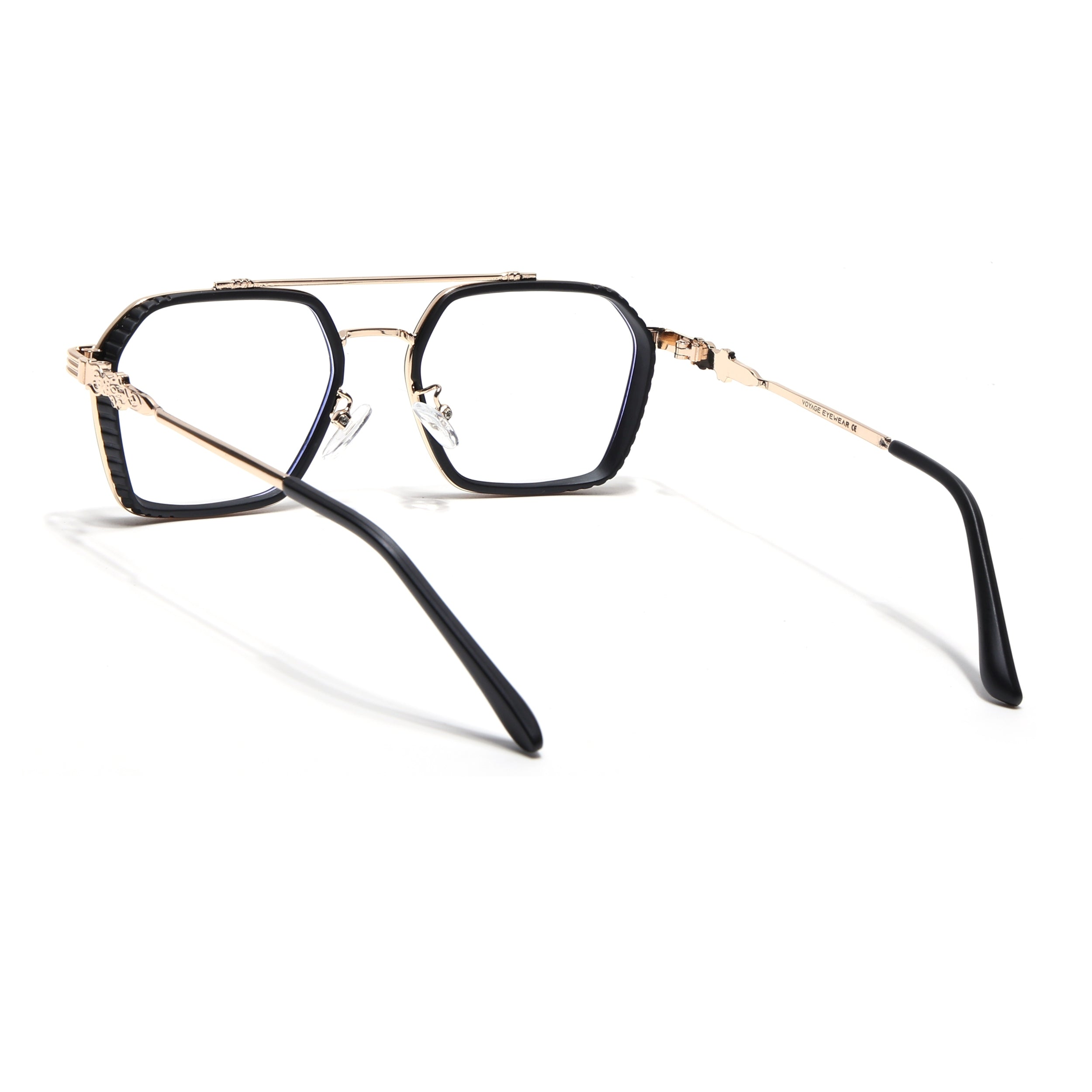 Voyage Black & Golden Wayfarer Eyeglasses for Men & Women (2166MG5261-C2)