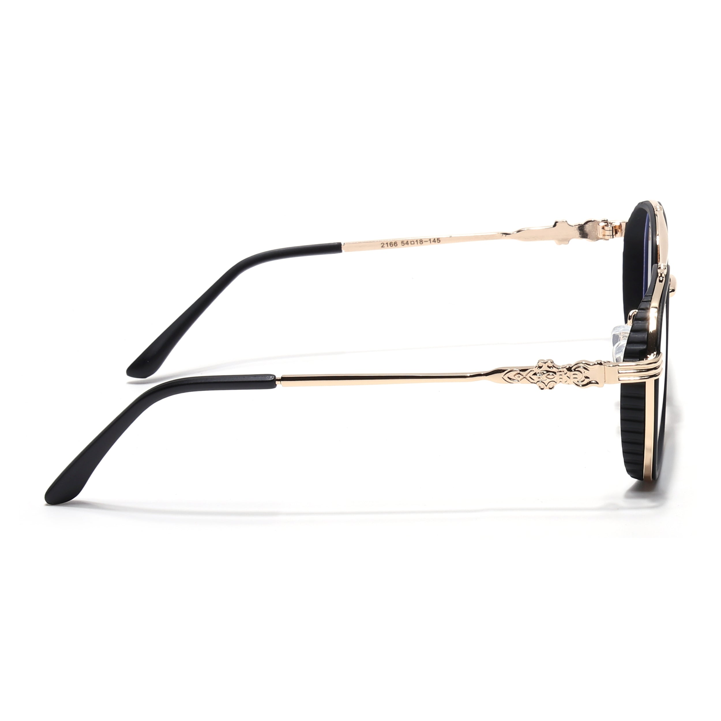 Voyage Black & Golden Wayfarer Eyeglasses for Men & Women (2166MG5261-C2)