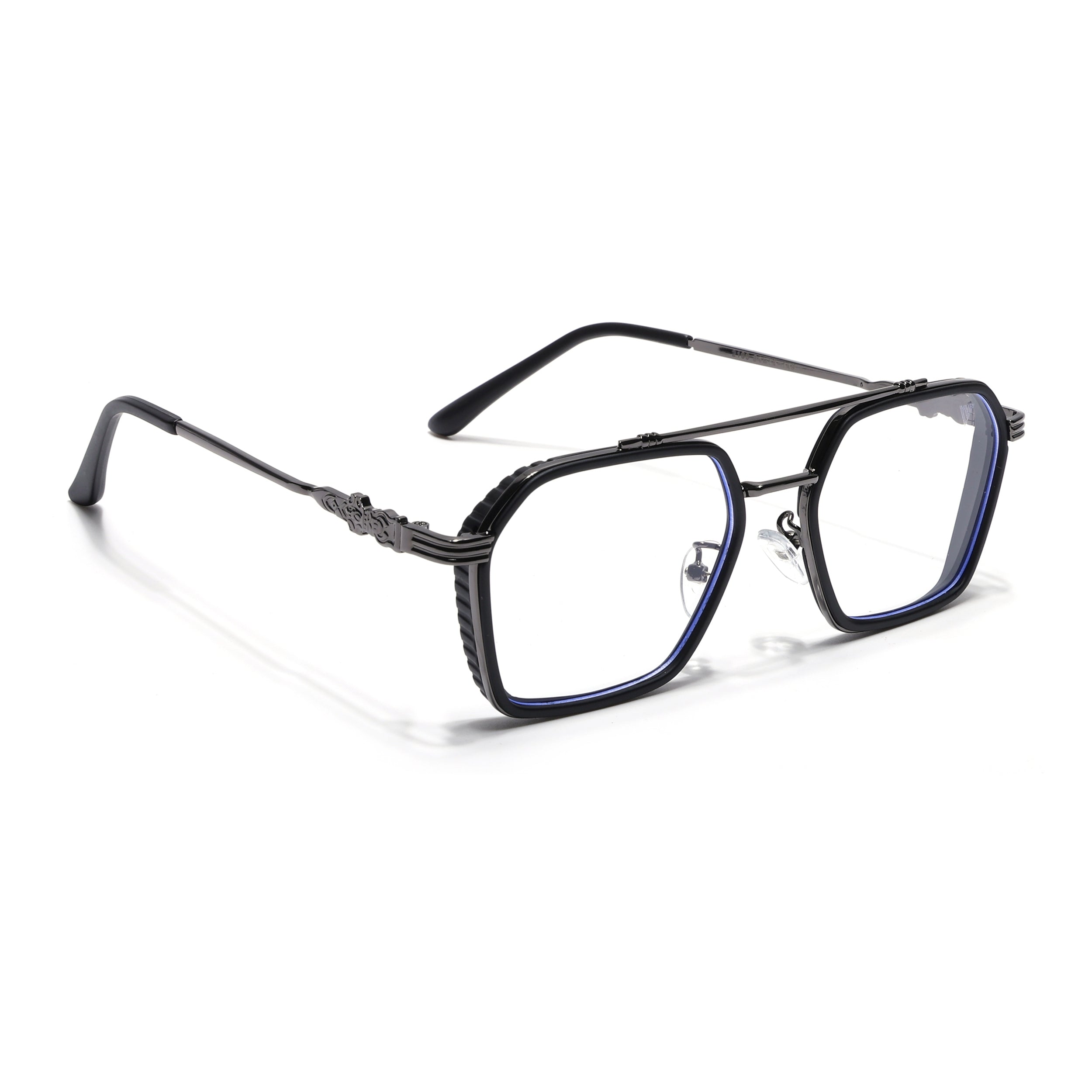 Voyage Black & Grey Wayfarer Eyeglasses for Men & Women (2166MG5262-C3)