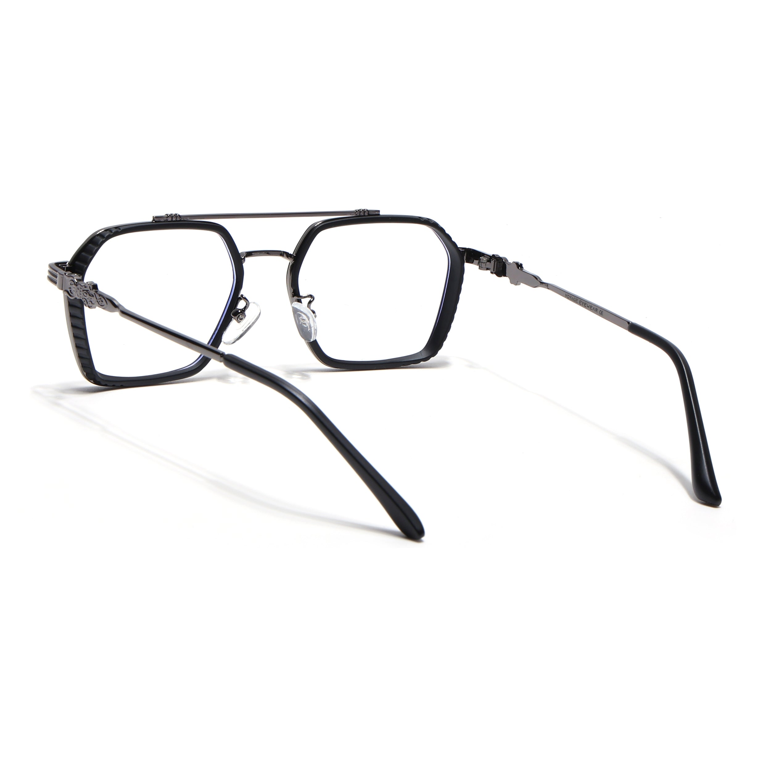 Voyage Black & Grey Wayfarer Eyeglasses for Men & Women (2166MG5262-C3)