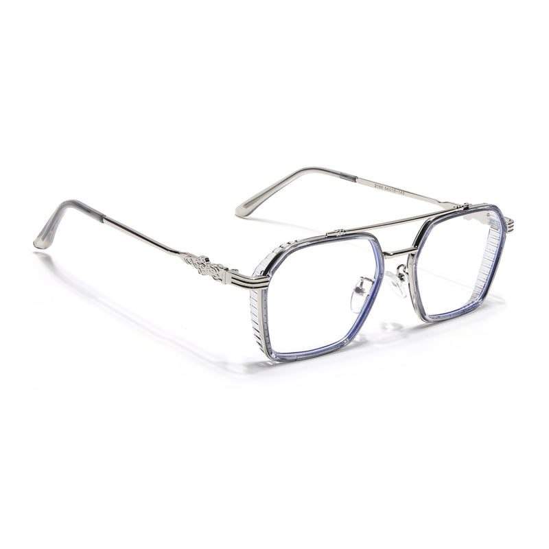 Voyage Grey & Silver Wayfarer Eyeglasses for Men & Women (2166MG5263-C4)