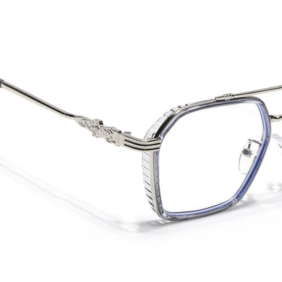 Voyage Grey & Silver Wayfarer Eyeglasses for Men & Women (2166MG5263-C4)