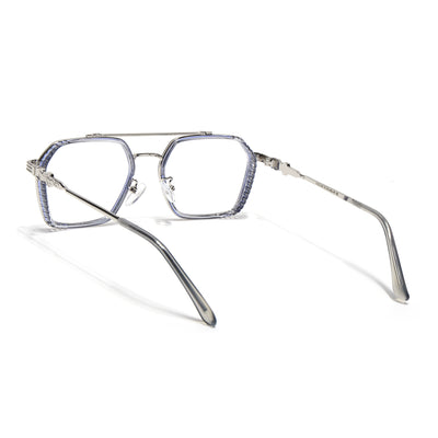 Voyage Grey & Silver Wayfarer Eyeglasses for Men & Women (2166MG5263-C4)