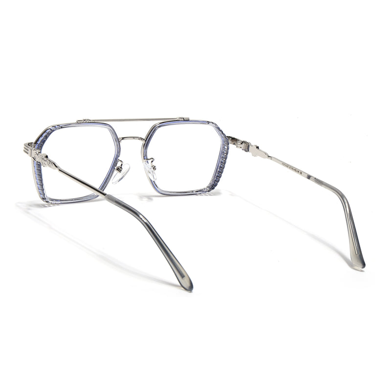 Voyage Grey & Silver Wayfarer Eyeglasses for Men & Women (2166MG5263-C4)