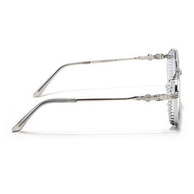 Voyage Grey & Silver Wayfarer Eyeglasses for Men & Women (2166MG5263-C4)