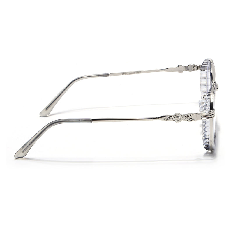 Voyage Grey & Silver Wayfarer Eyeglasses for Men & Women (2166MG5263-C4)