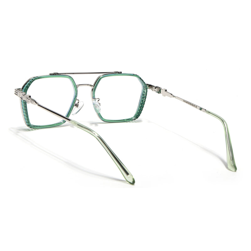 Voyage Green & Silver Wayfarer Eyeglasses for Men & Women (2166MG5264-C5)