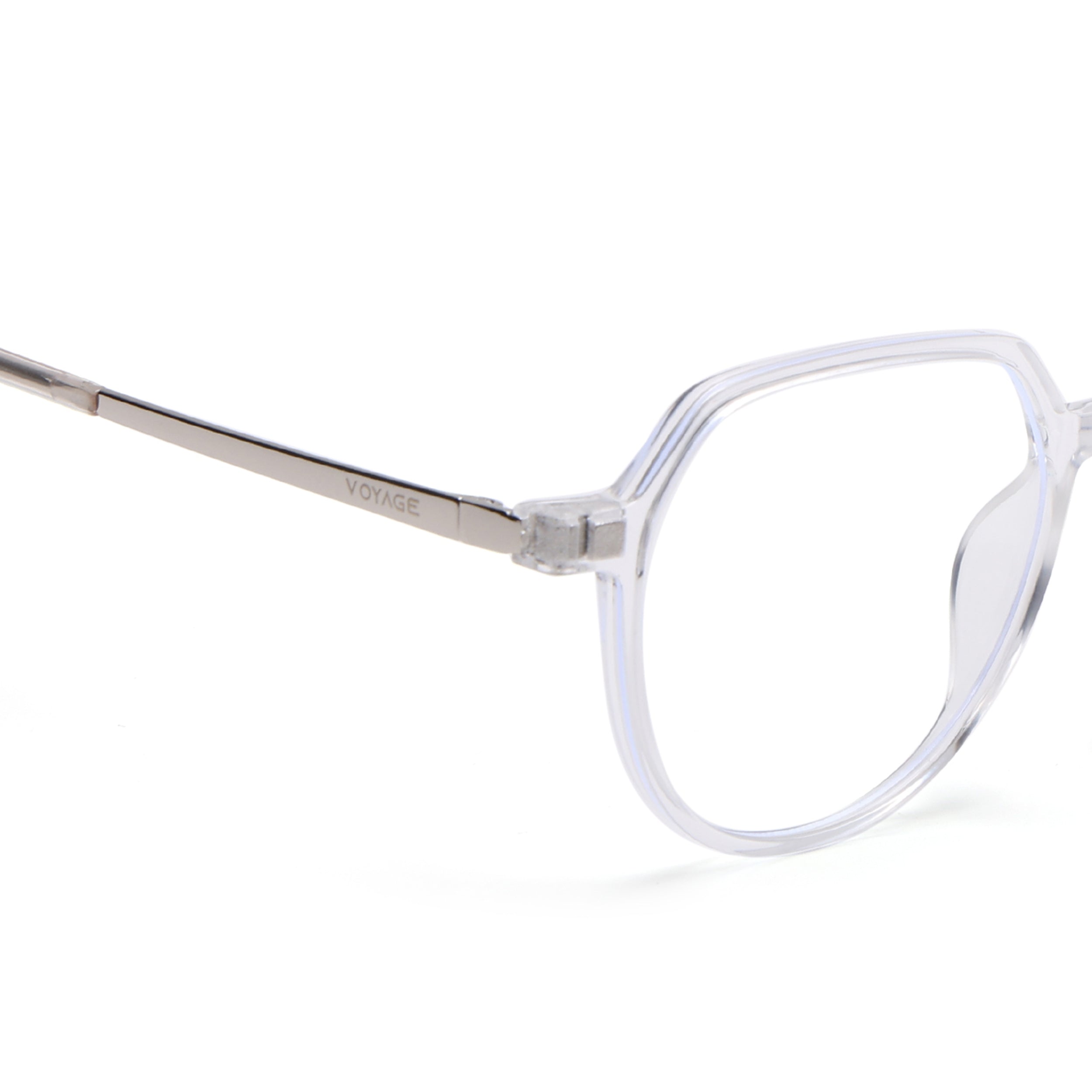 Voyage Transparent Wayfarer TR Clip-On Polarized Sunglasses for Men & Women (2182PMG4660-C2)