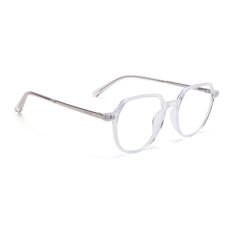 Voyage Transparent Wayfarer TR Clip-On Polarized Sunglasses for Men & Women (2182PMG4660-C2)