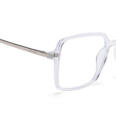 Voyage Transparent Wayfarer TR Clip-On Polarized Sunglasses for Men & Women (2183PMG4662-C2)