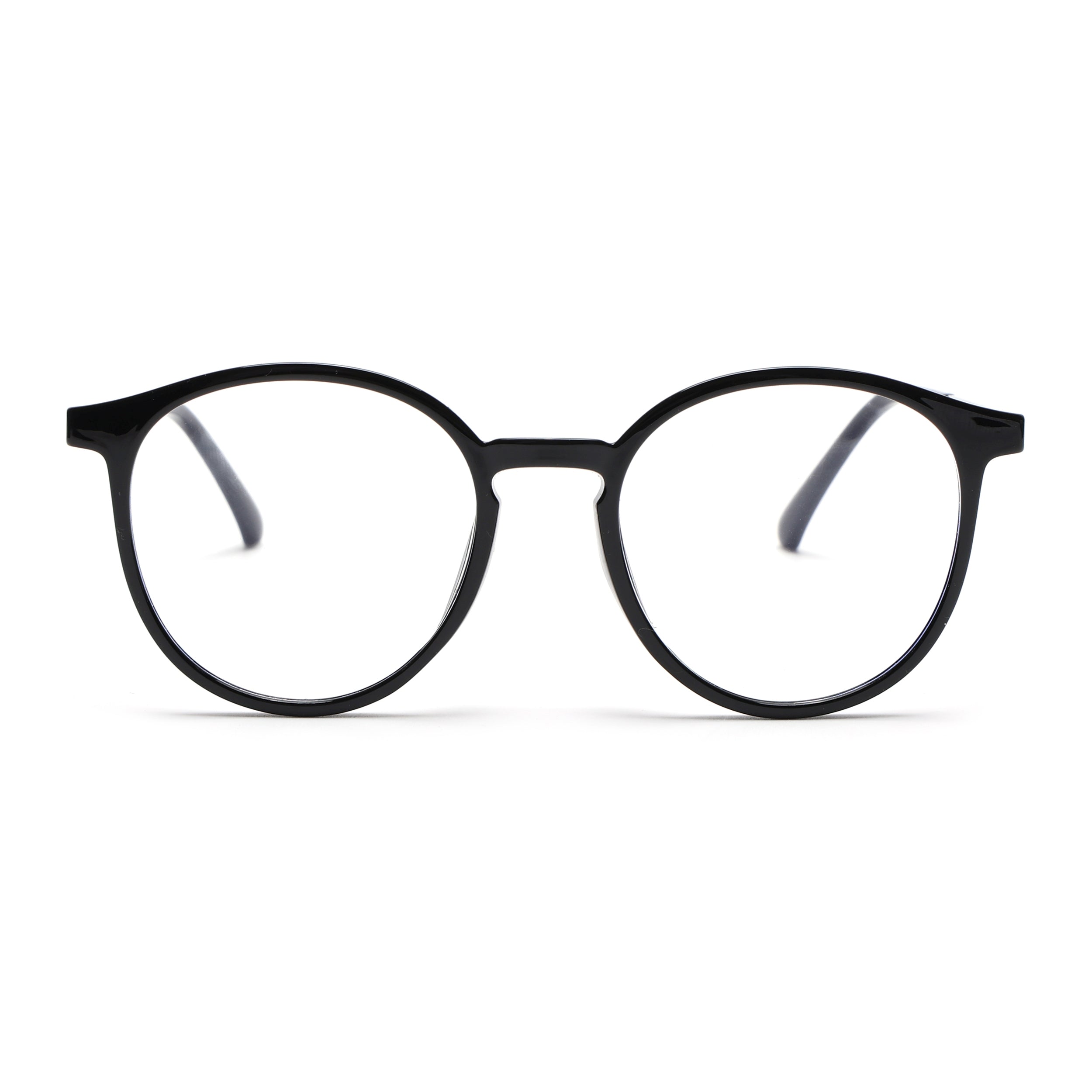 Voyage Black Round TR Clip-On Polarized Sunglasses for Men & Women (2186PMG4667-C1)