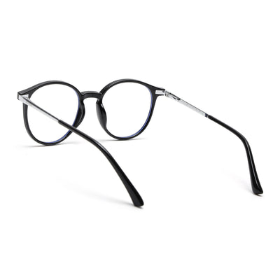 Voyage Black Round TR Clip-On Polarized Sunglasses for Men & Women (2186PMG4667-C1)