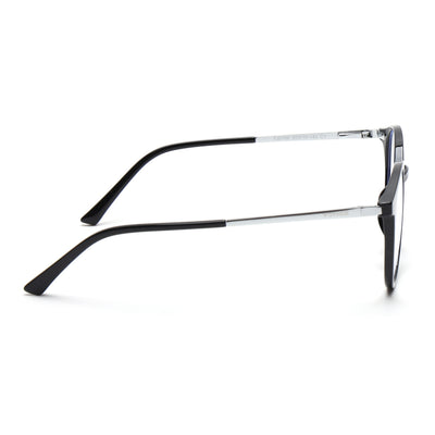 Voyage Black Round TR Clip-On Polarized Sunglasses for Men & Women (2186PMG4667-C1)