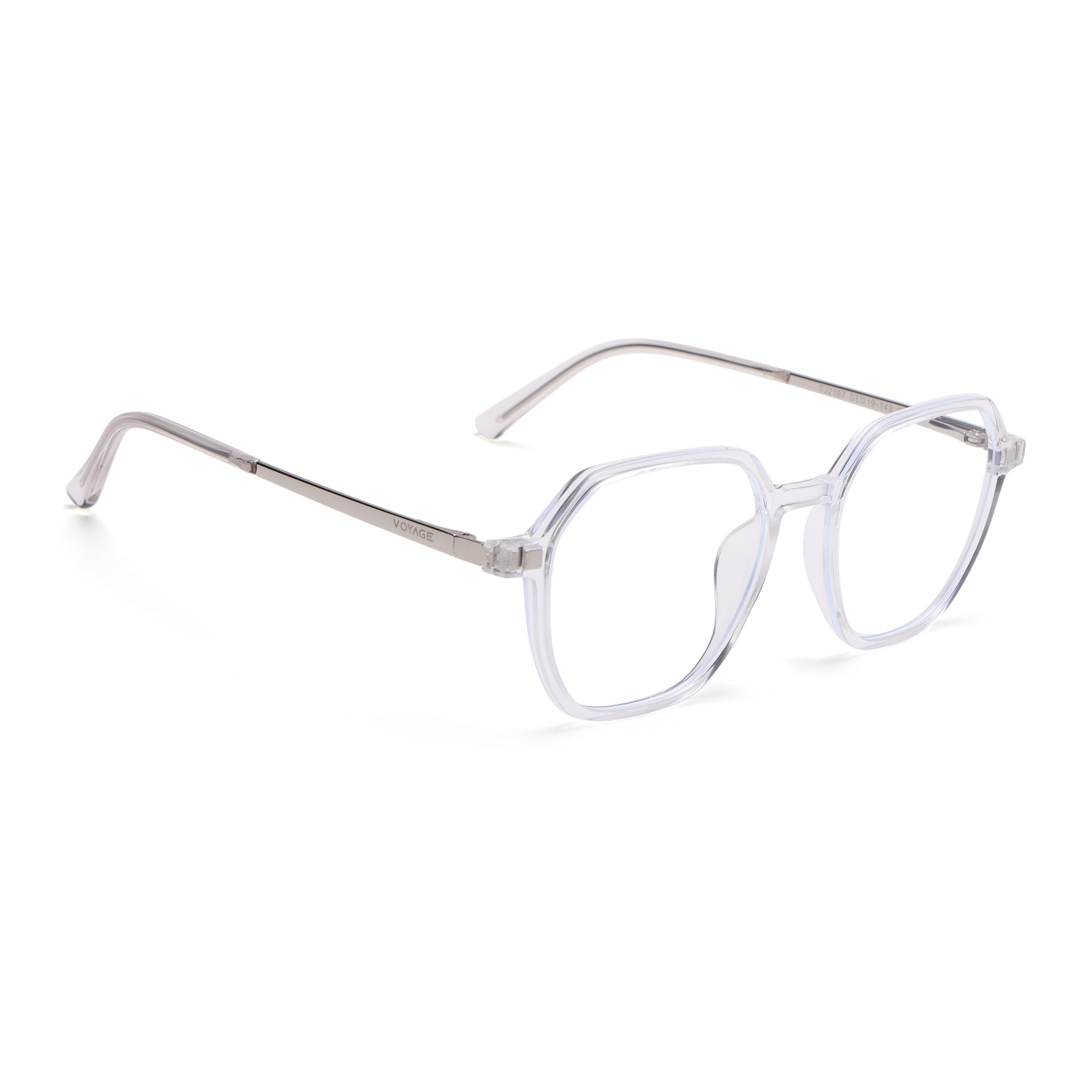 Voyage Transparent Wayfarer TR Clip-On Polarized Sunglasses for Men & Women (2187PMG4670-C2)