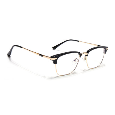 Voyage Golden & Black Square Eyeglasses for Men & Women (22001MG5084-C1)