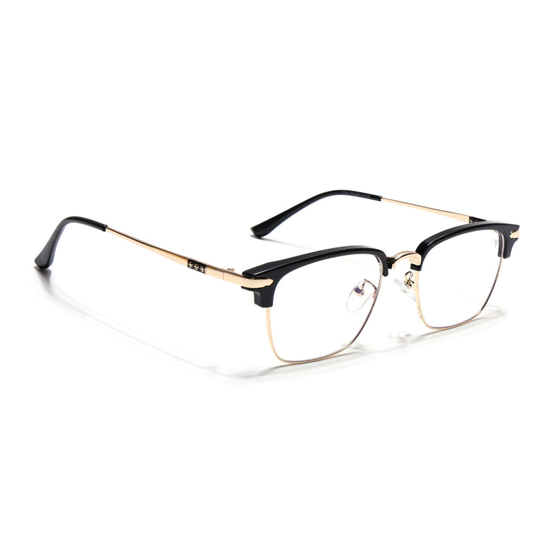 Voyage Golden & Black Square Eyeglasses for Men & Women (22001MG5084-C1)