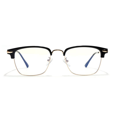 Voyage Golden & Black Square Eyeglasses for Men & Women (22001MG5084-C1)