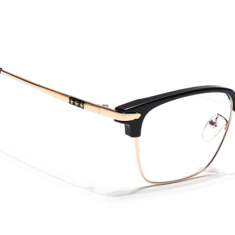 Voyage Golden & Black Square Eyeglasses for Men & Women (22001MG5084-C1)