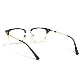 Voyage Golden & Black Square Eyeglasses for Men & Women (22001MG5084-C1)