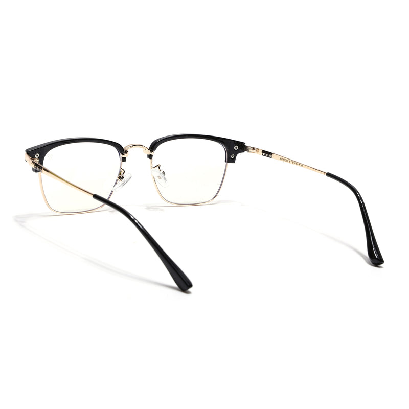 Voyage Golden & Black Square Eyeglasses for Men & Women (22001MG5084-C1)