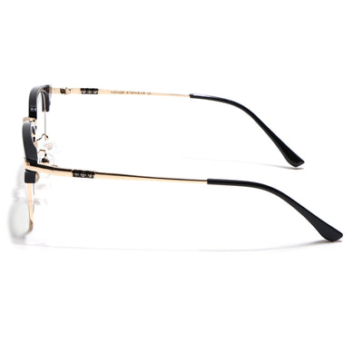 Voyage Golden & Black Square Eyeglasses for Men & Women (22001MG5084-C1)