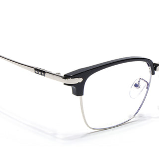 Vision | Silver & Black Square Eyeglasses for Men & Women (22001MG5085-C2)