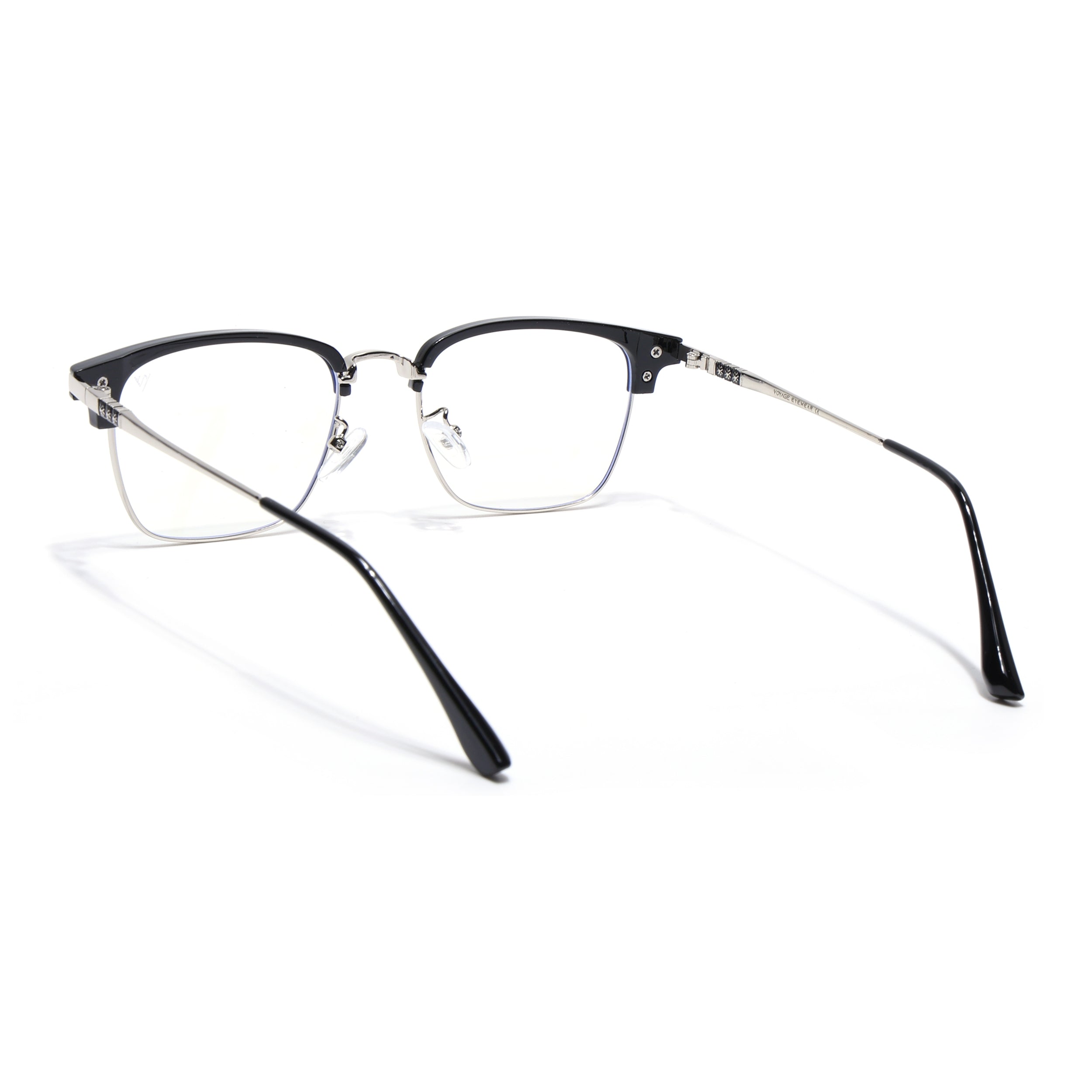 Vision | Silver & Black Square Eyeglasses for Men & Women (22001MG5085-C2)
