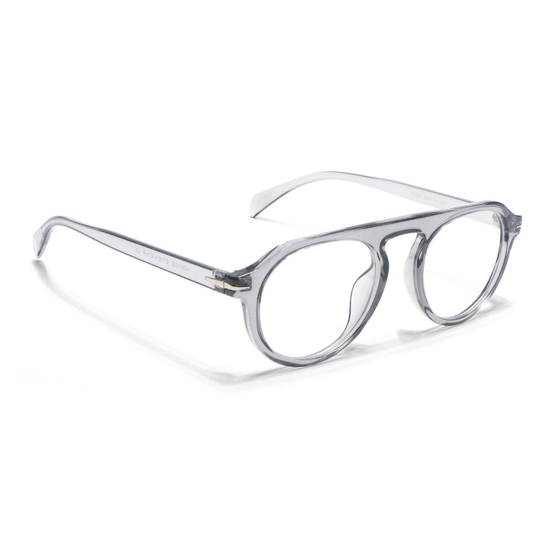 Voyage Grey Round Eyeglasses for Men & Women (2201MG3895-C2)