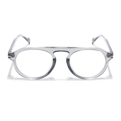 Voyage Grey Round Eyeglasses for Men & Women (2201MG3895-C2)