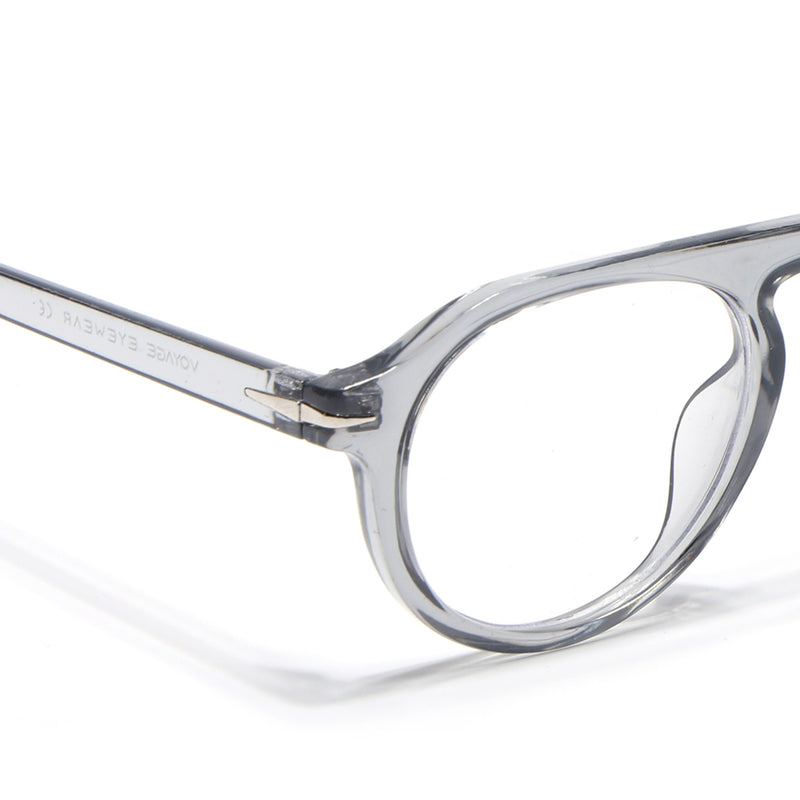 Voyage Grey Round Eyeglasses for Men & Women (2201MG3895-C2)