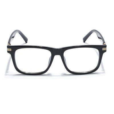 Eyejack Shine Black Square Eyeglasses for Men & Women (2258FCL2150-C1)