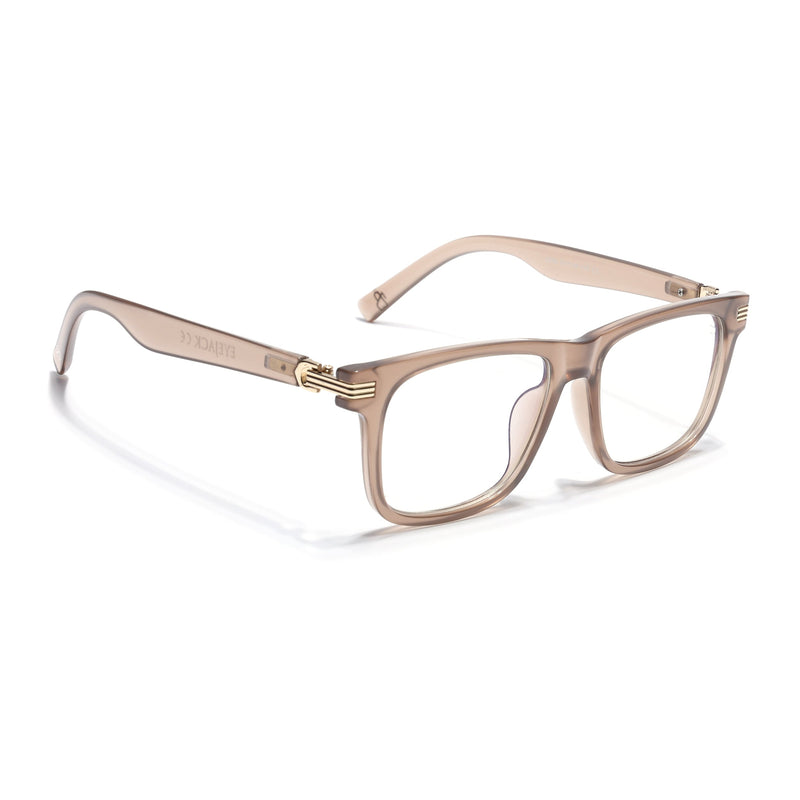 Eyejack Matt Brown Square Eyeglasses for Men & Women (2258FCL2152-C3)