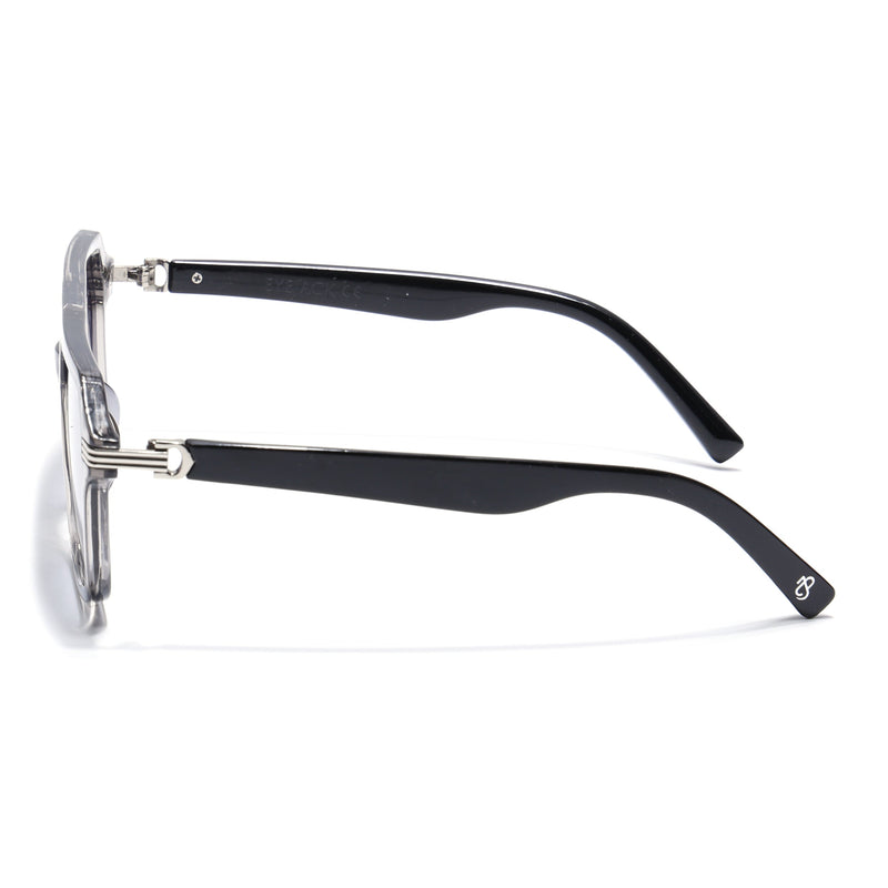 Eyejack Transparent Grey Wayfarer Sunglasses for Men & Women (2259CL2147)