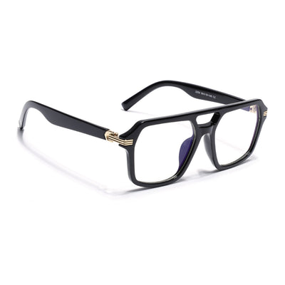 Eyejack Shine Black Wayfarer Eyeglasses for Men & Women (2259FCL2153-C1)