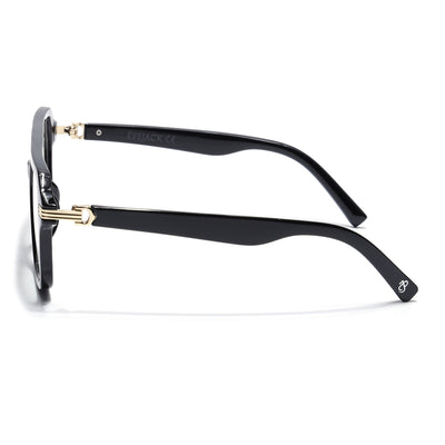 Eyejack Shine Black Wayfarer Eyeglasses for Men & Women (2259FCL2153-C1)