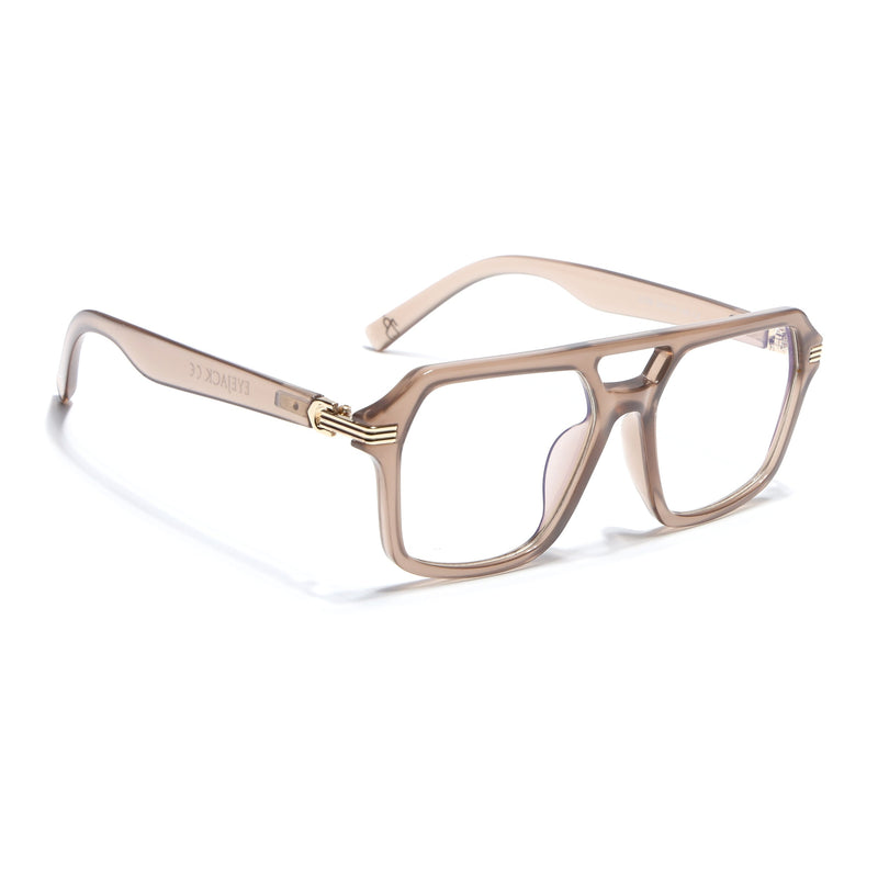 Eyejack Matt Brown Wayfarer Eyeglasses for Men & Women (2259FCL2155-C3)