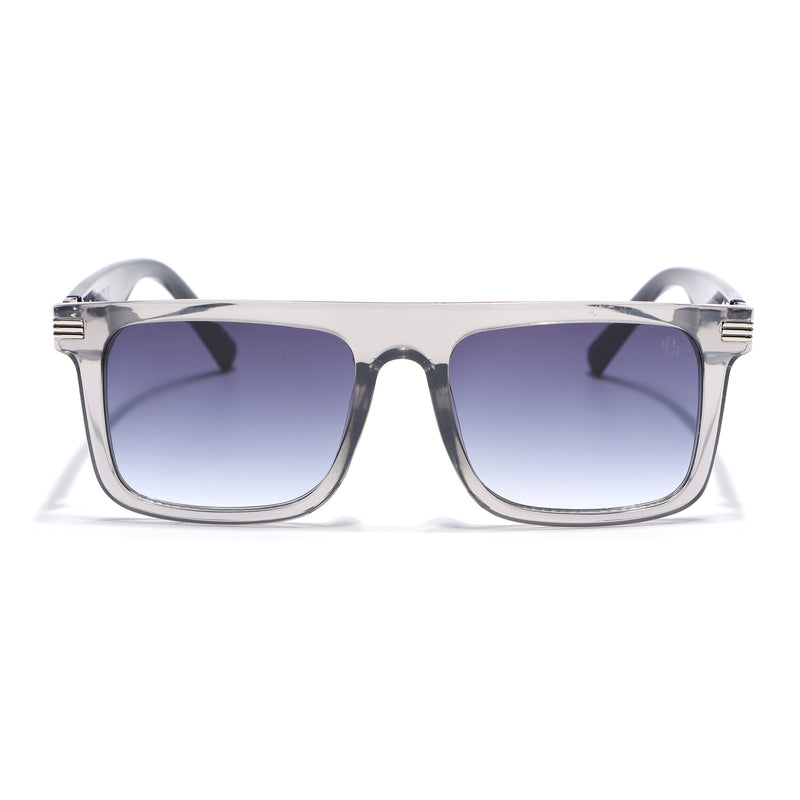 Eyejack Transparent Grey Rectangle Sunglasses for Men & Women (2261CL2149)
