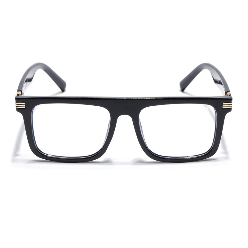 Eyejack Shine Black Wayfarer Eyeglasses for Men & Women (2261FCL2156-C1)