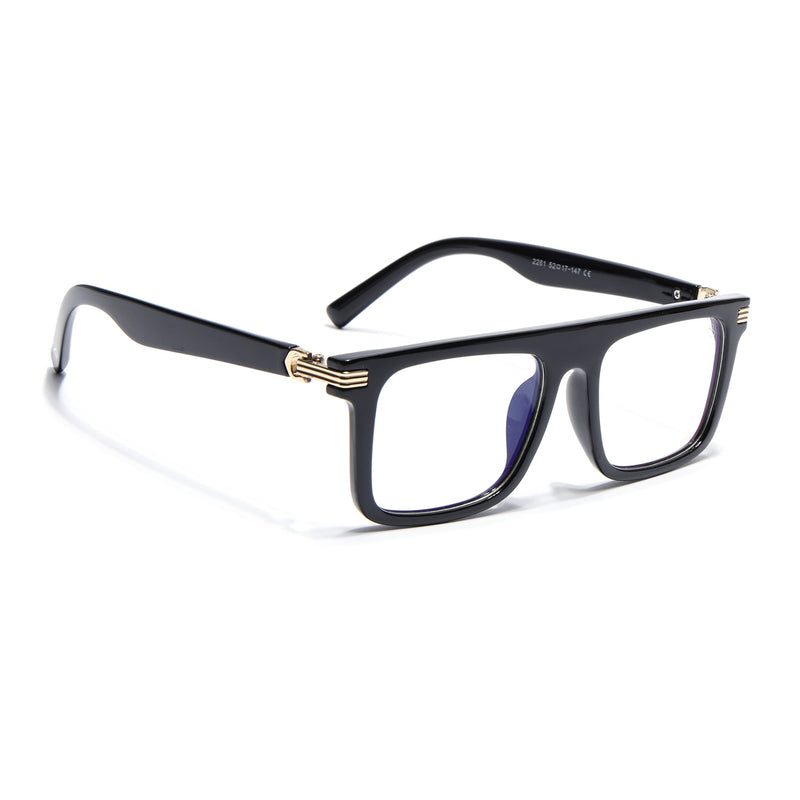 Eyejack Shine Black Wayfarer Eyeglasses for Men & Women (2261FCL2156-C1)