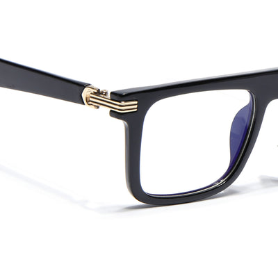 Eyejack Shine Black Wayfarer Eyeglasses for Men & Women (2261FCL2156-C1)