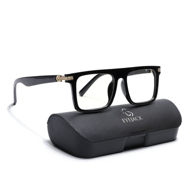 Eyejack Shine Black Wayfarer Eyeglasses for Men & Women (2261FCL2156-C1)