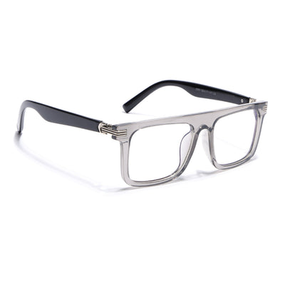 Eyejack Transparent Grey Wayfarer Eyeglasses for Men & Women (2261FCL2157-C2)