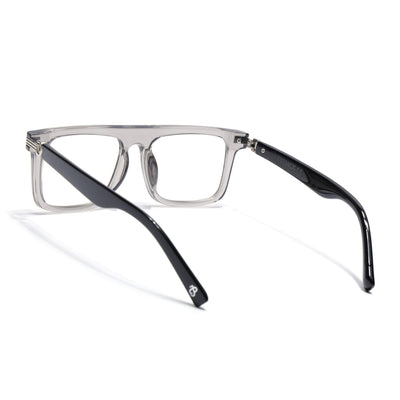 Eyejack Transparent Grey Wayfarer Eyeglasses for Men & Women (2261FCL2157-C2)
