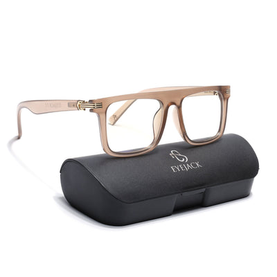 Eyejack Matt Brown Wayfarer Eyeglasses for Men & Women (2261FCL2158-C3)