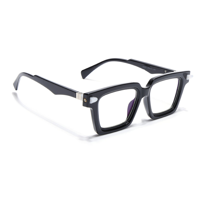 Voyage Goat Shine Black Square Eyeglasses for Men & Women (23001MG4877-C1)