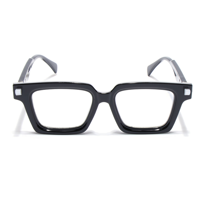 Voyage Goat Shine Black Square Eyeglasses for Men & Women (23001MG4877-C1)