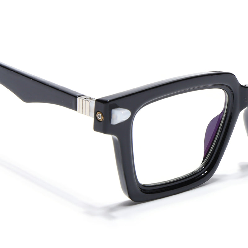 Voyage Goat Shine Black Square Eyeglasses for Men & Women (23001MG4877-C1)