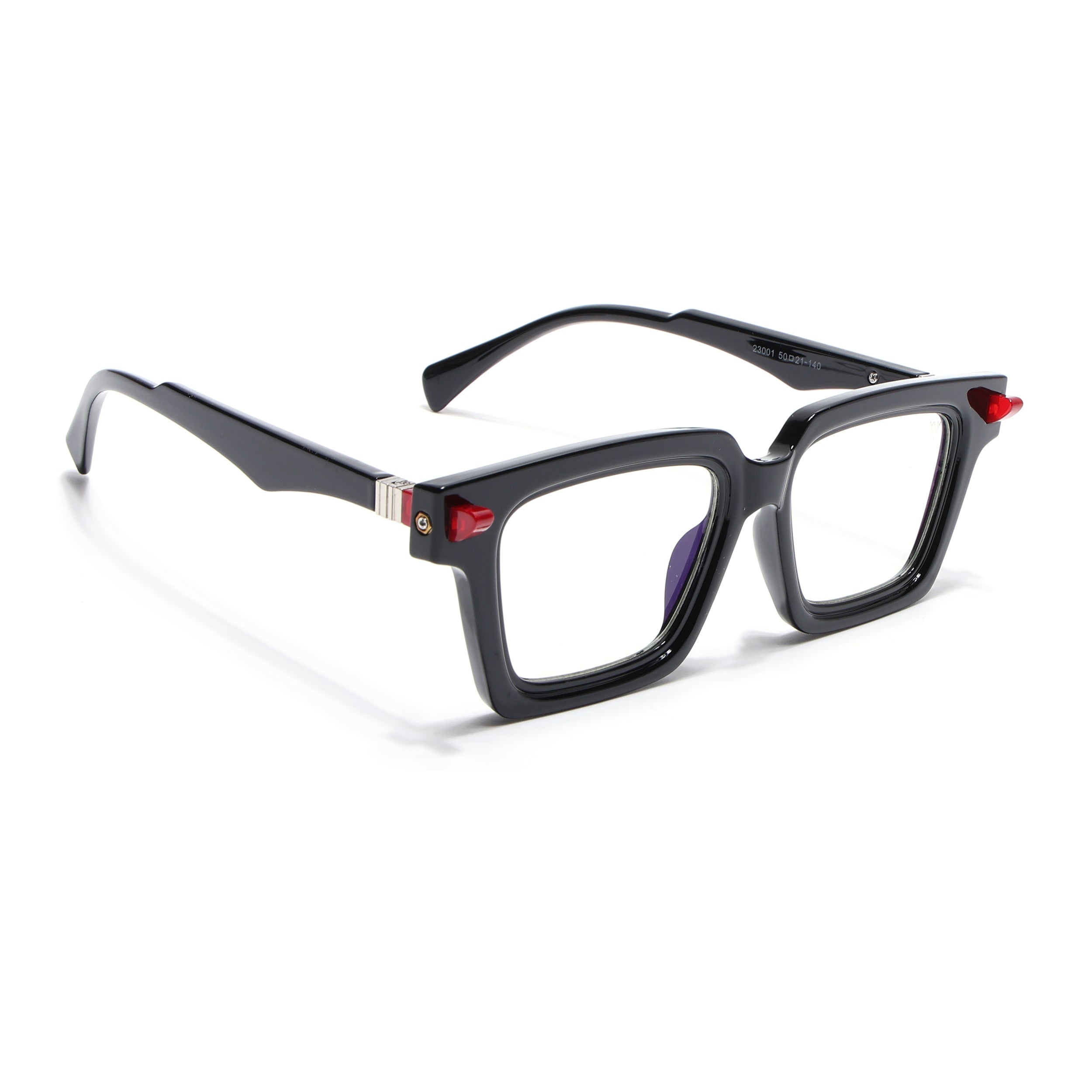 Voyage Goat Shine Black Square Eyeglasses for Men & Women (23001MG4878-C2)