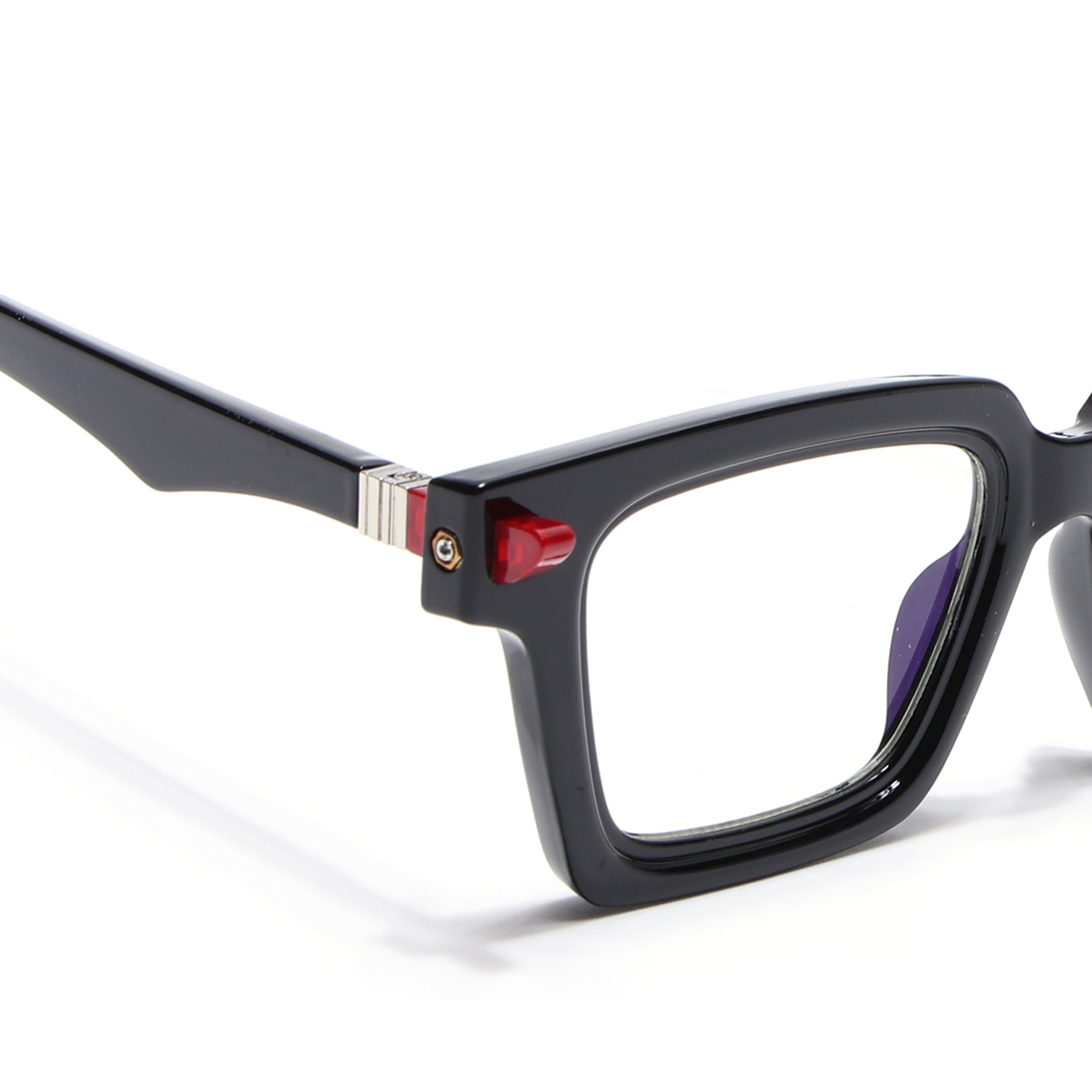 Voyage Goat Shine Black Square Eyeglasses for Men & Women (23001MG4878-C2)