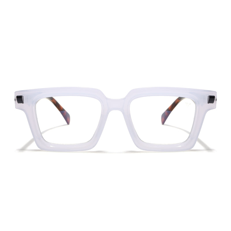 Voyage Goat Matt Transparent Square Eyeglasses for Men & Women (23001MG4879-C3)